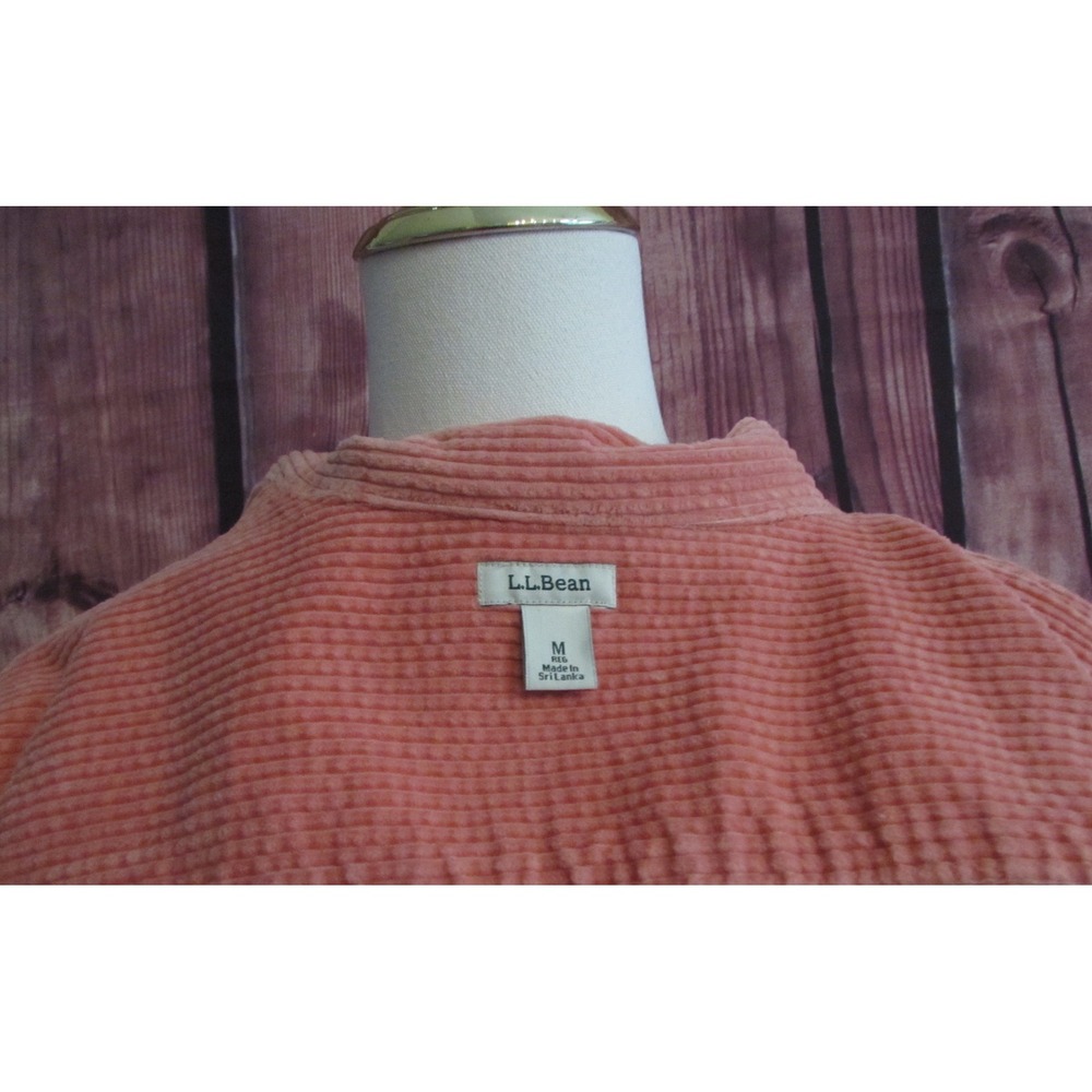 L.L.Bean Women's Comfort Corduroy Relaxed Shirt Adobe Rose M Wide Wale Cabincore - Picture 9 of 9